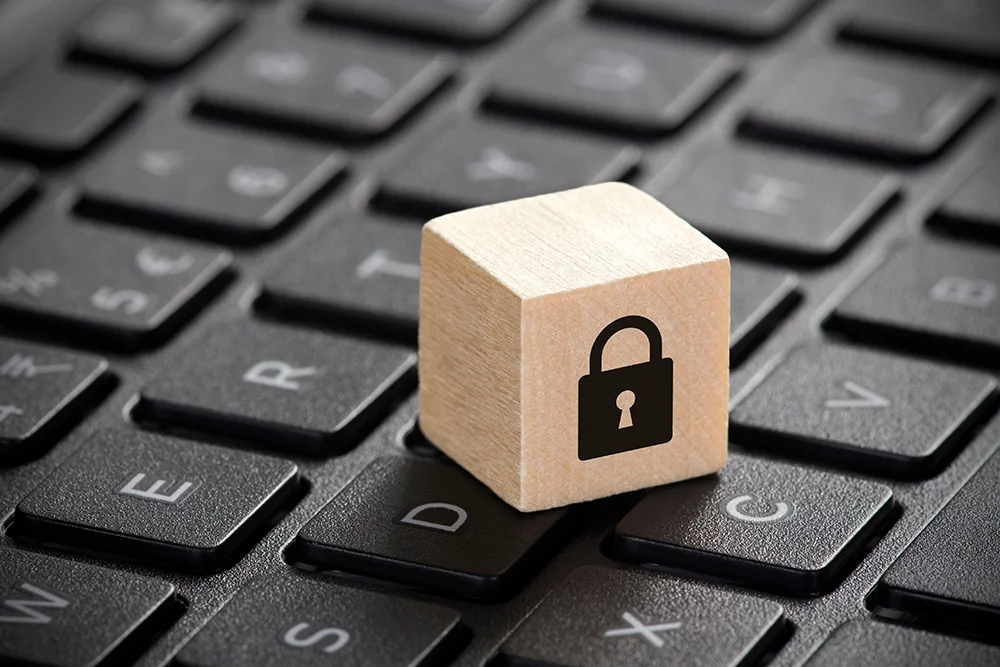 keyboard with security sign | hoa cybersecurity