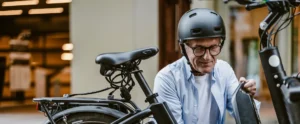 old man using ebike | e-bikes in condos